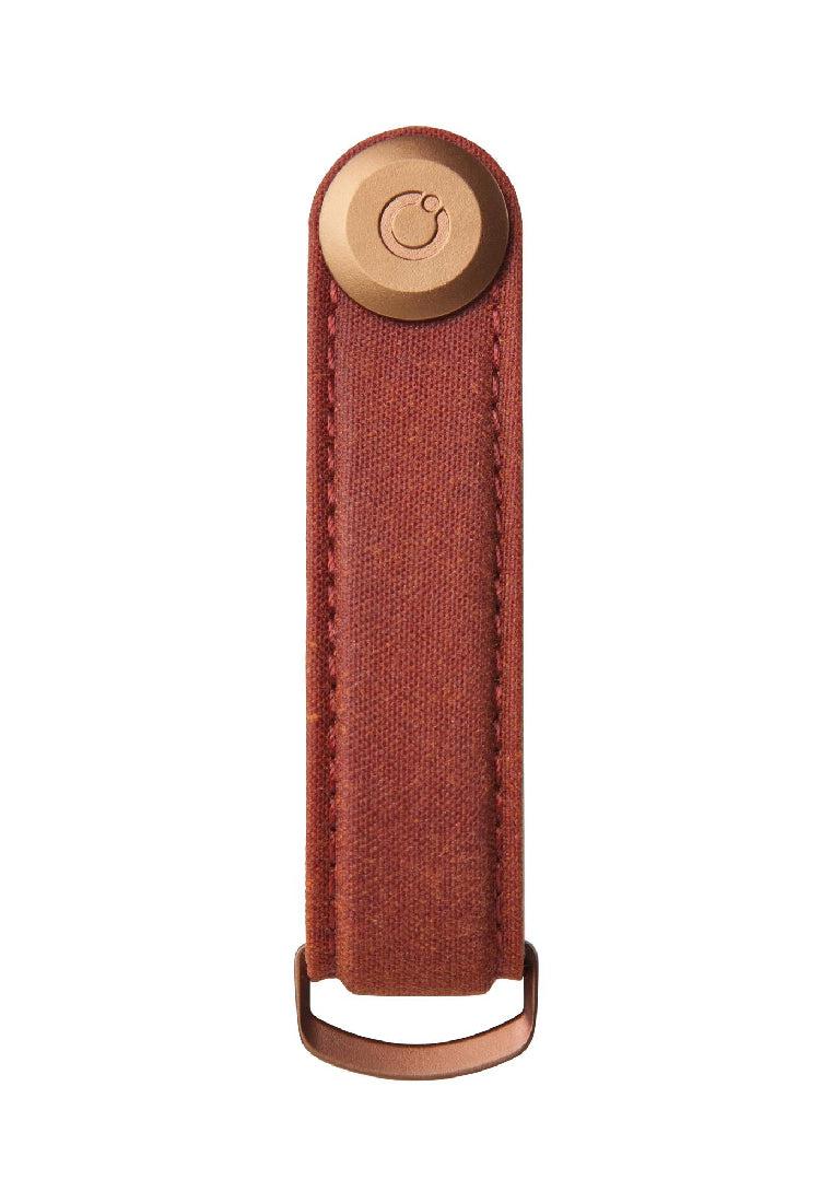Orbitkey Key Organiser Waxed Canvas Brick Red
