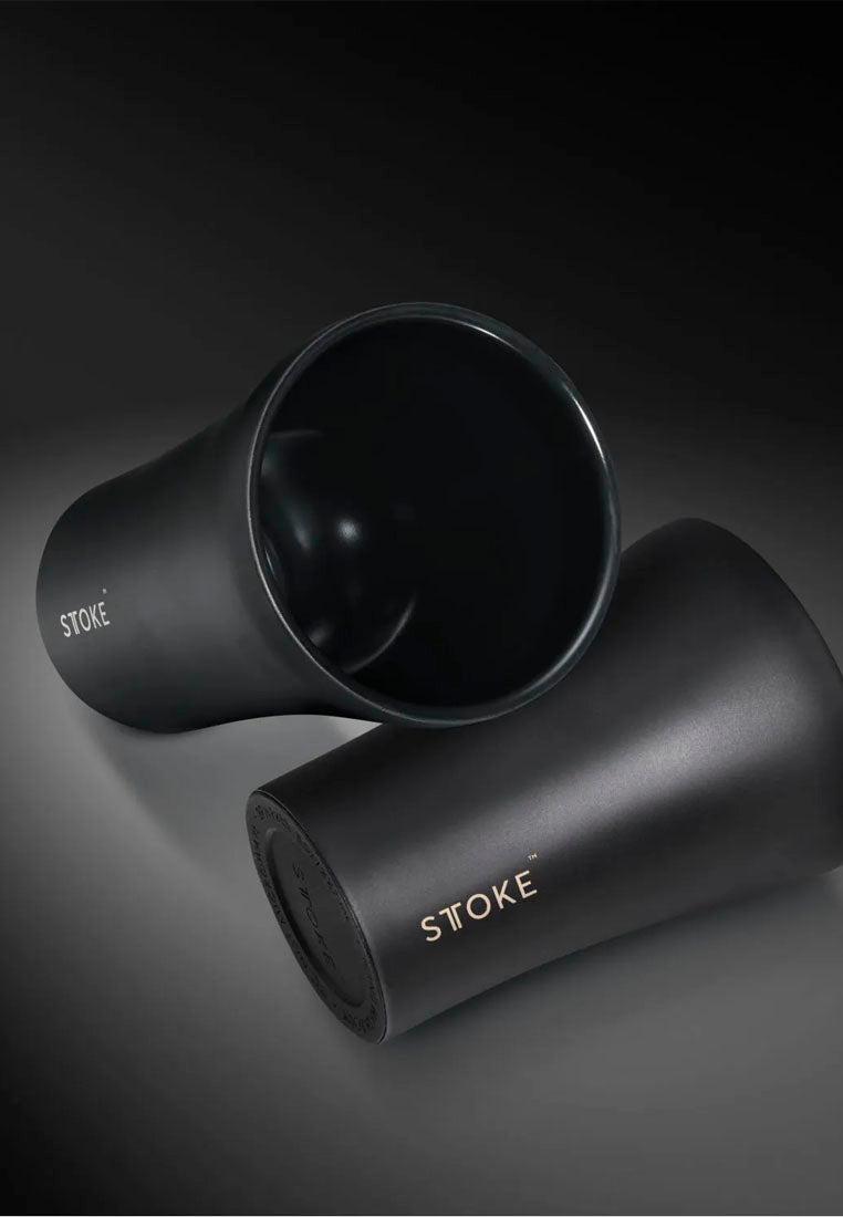 Sttoke Leakproof Insulated Ceramic Cup 12oz Midnight Black
