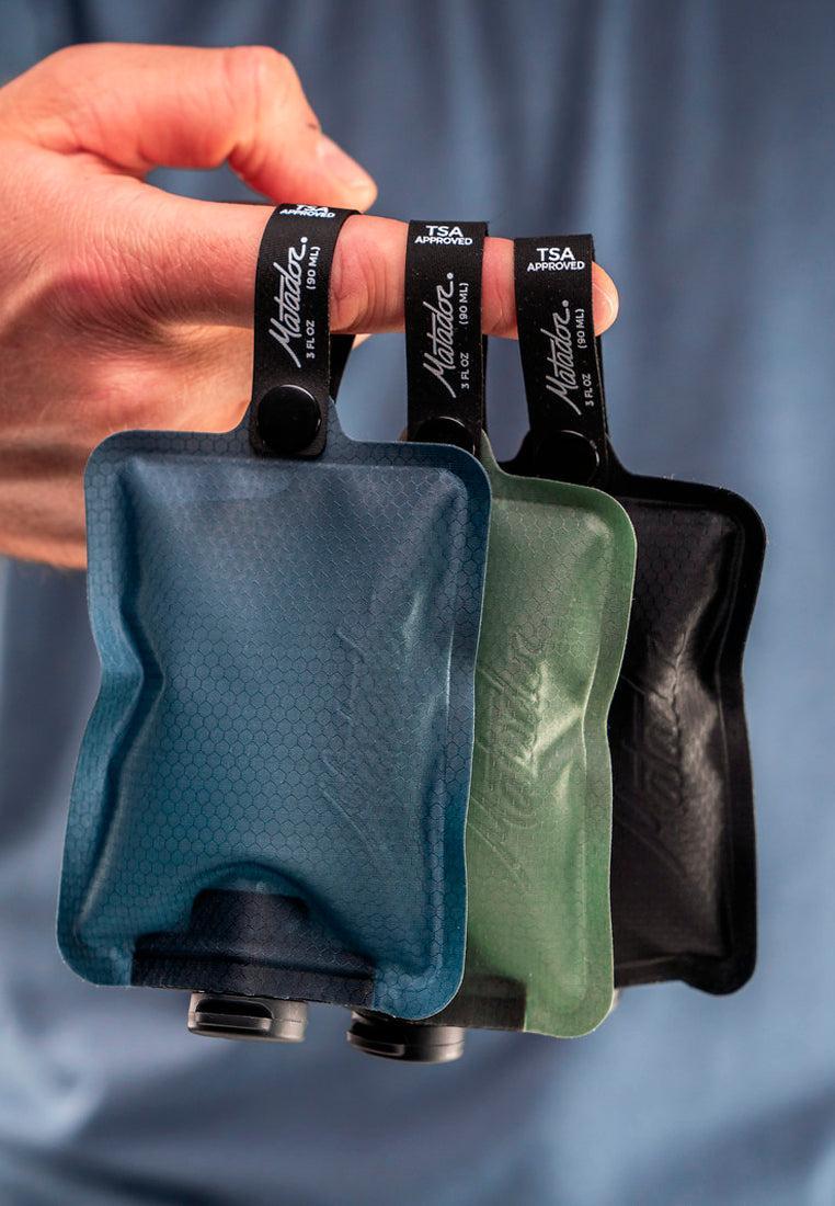 Matador FlatPak Toiletry Bottle 3 Pack Multi Color