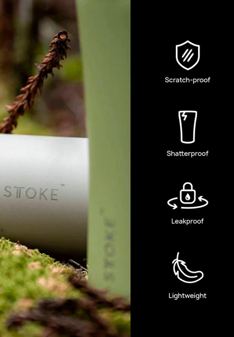 Sttoke Limited Edition Leakproof Insulated Ceramic Cup Heather Green