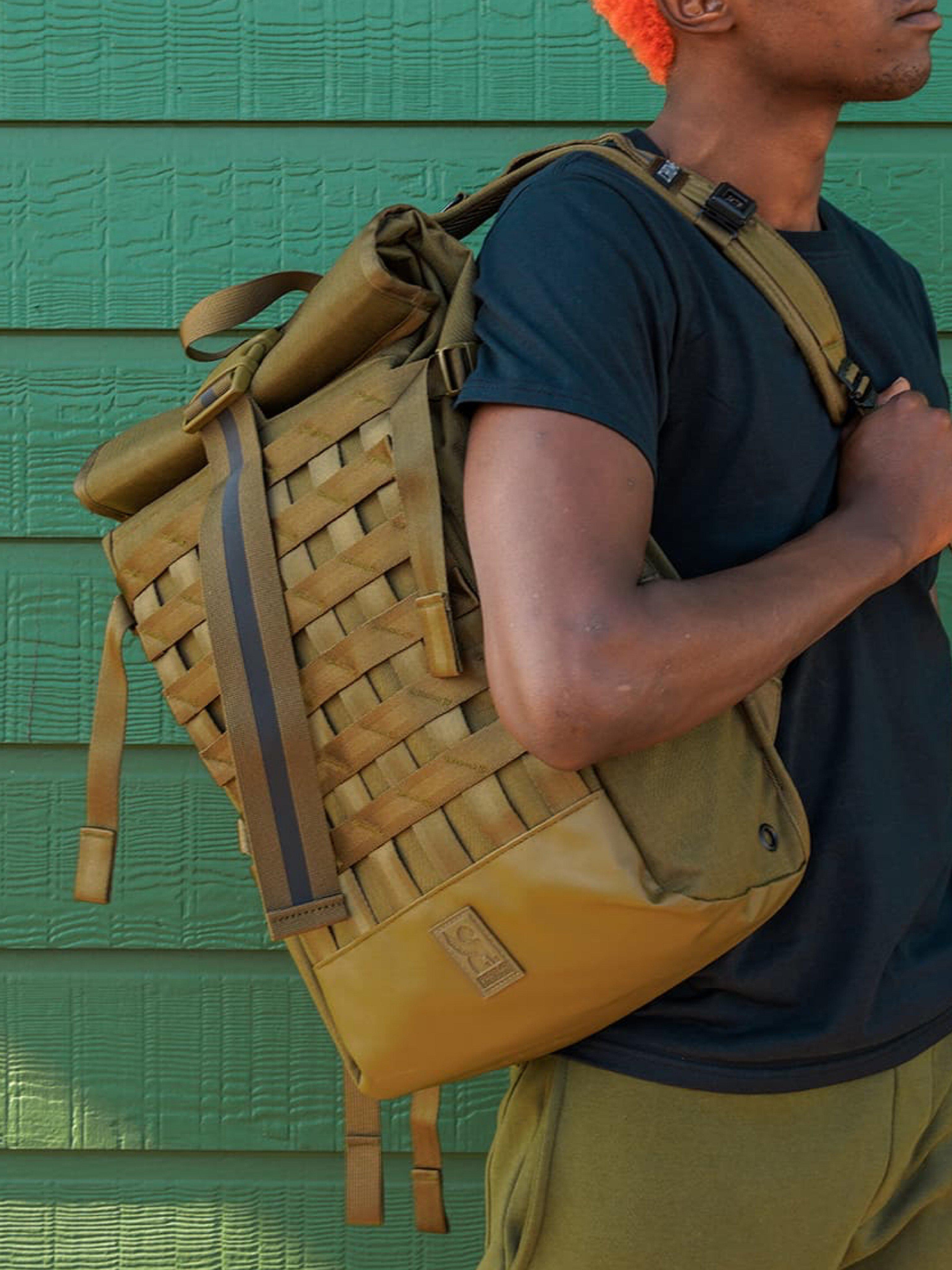 Chrome Industries Barrage Cargo Backpack Leather Green