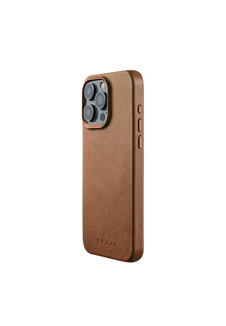 Mujjo Full Leather Case for iPhone 15 Pro Max Dark Tan