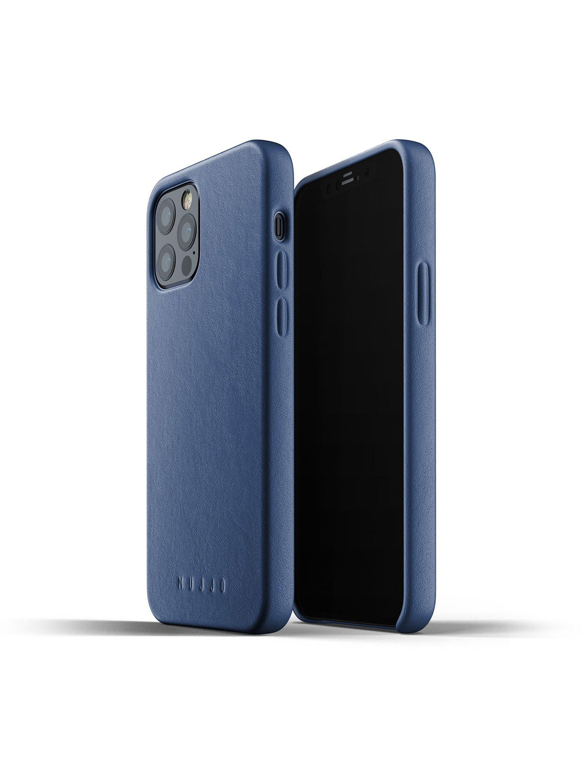Mujjo Full Leather Case for iPhone 12 &amp; 12 Pro Monaco Blue