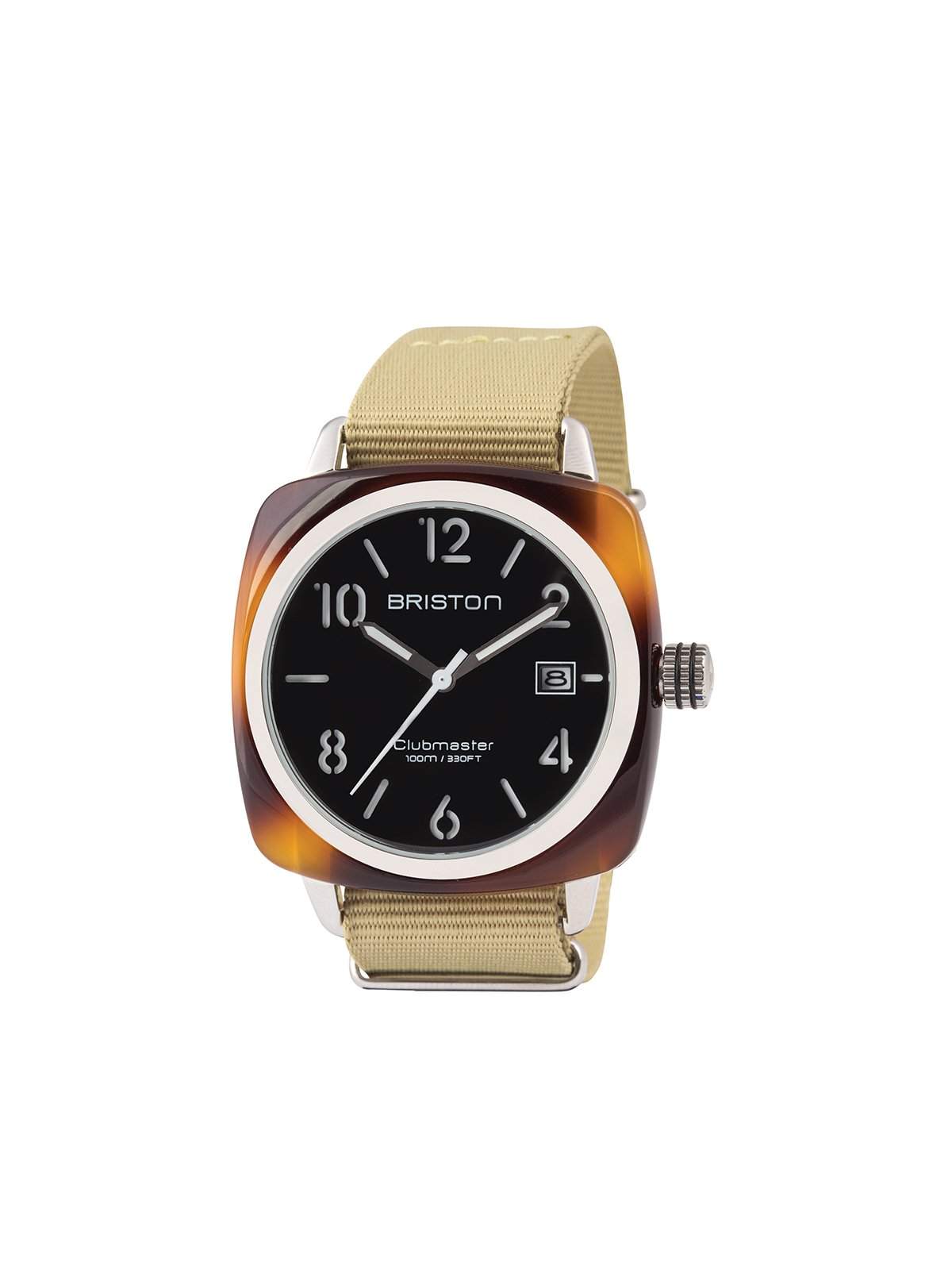 Briston Clubmaster Classic Acetate HMS Tortoise Shell Black Dial 40mm - MORE by Morello Indonesia