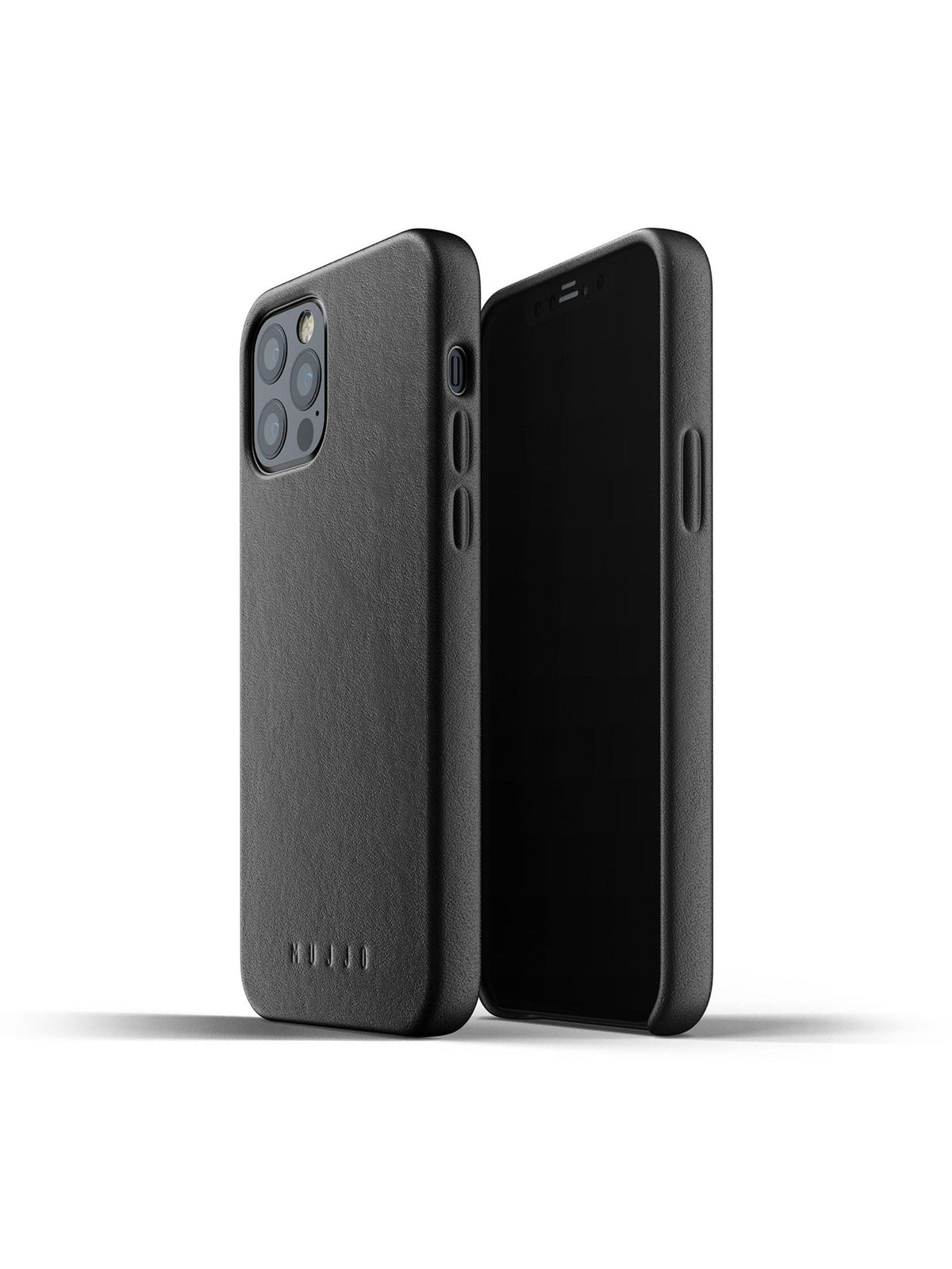Mujjo Full Leather Case for iPhone 12 &amp; 12 Pro Black