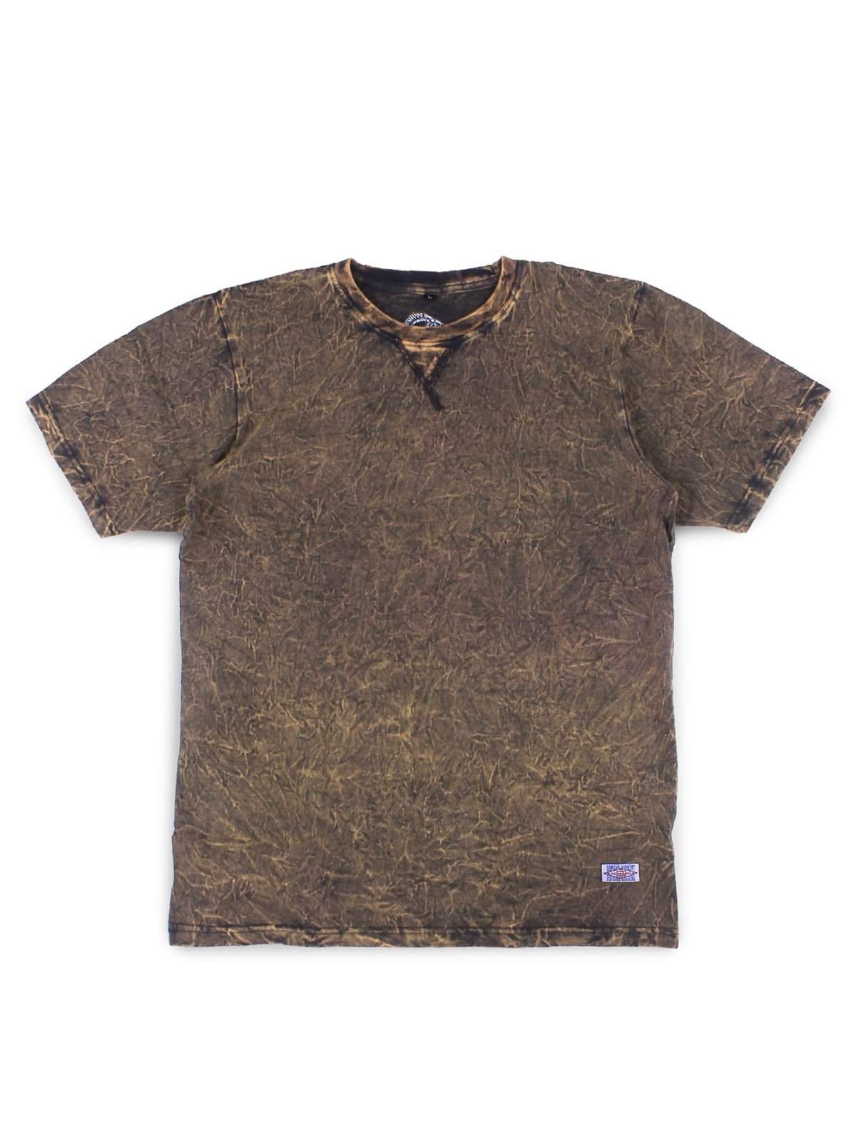 Jackhammer Acid Wash Crewneck Tee Wood Brown - MORE by Morello Indonesia