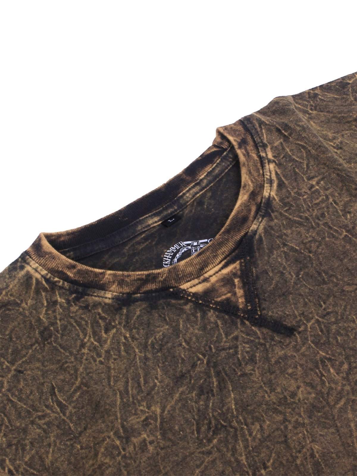 Jackhammer Acid Wash Crewneck Tee Wood Brown - MORE by Morello Indonesia