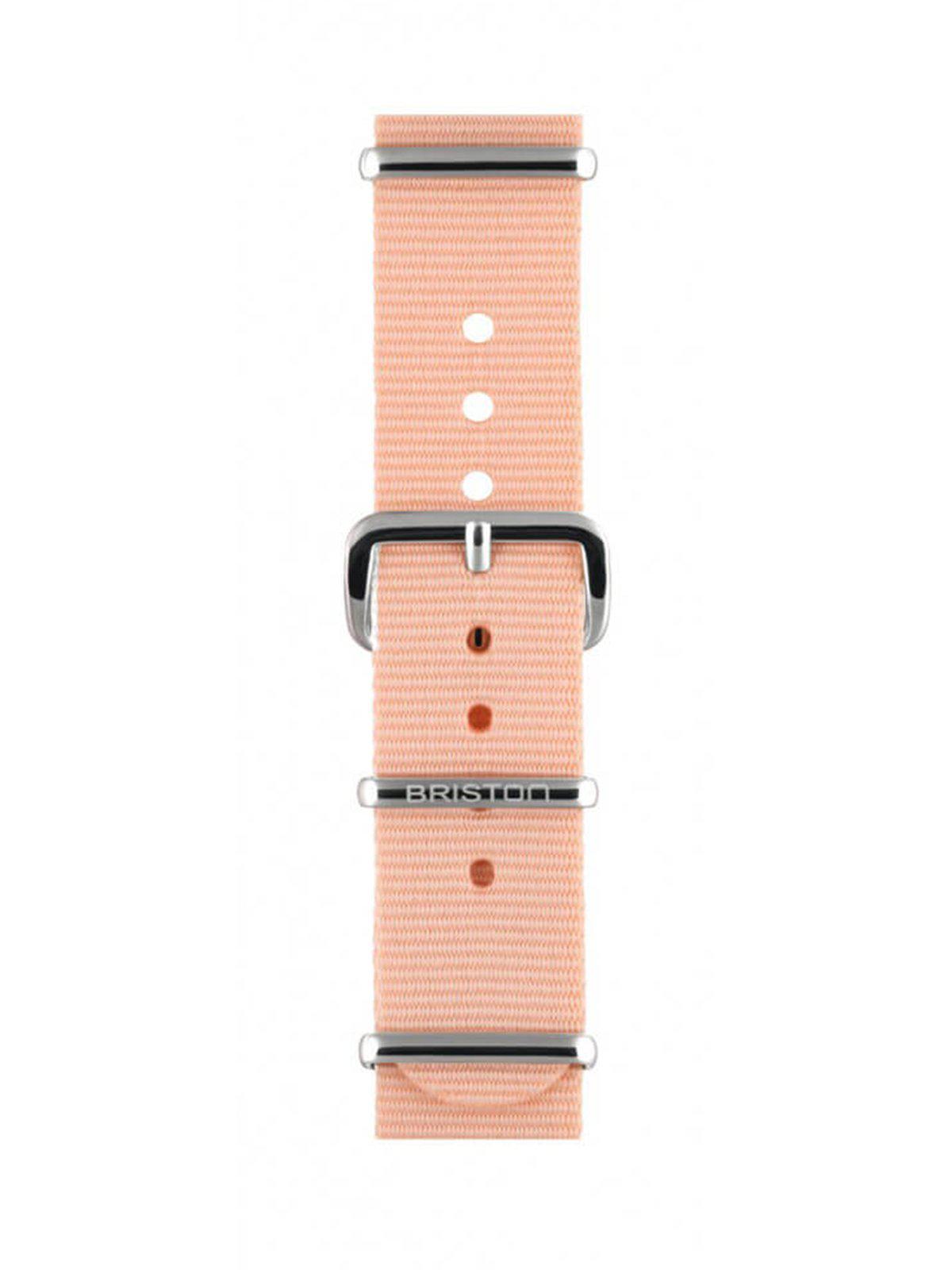 Briston Nato Strap Powder Pink Polished Steel 18mm - MORE by Morello Indonesia