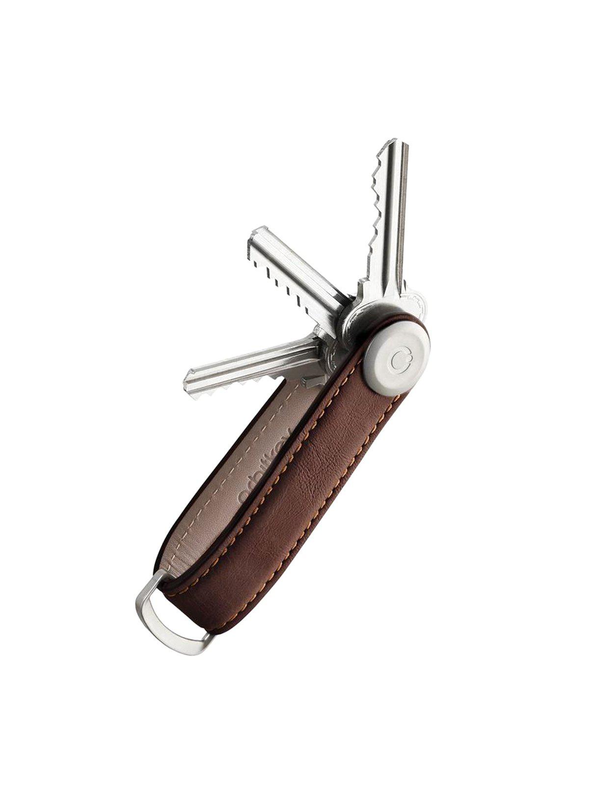 Orbitkey Leather Key Organiser Espresso Brown
