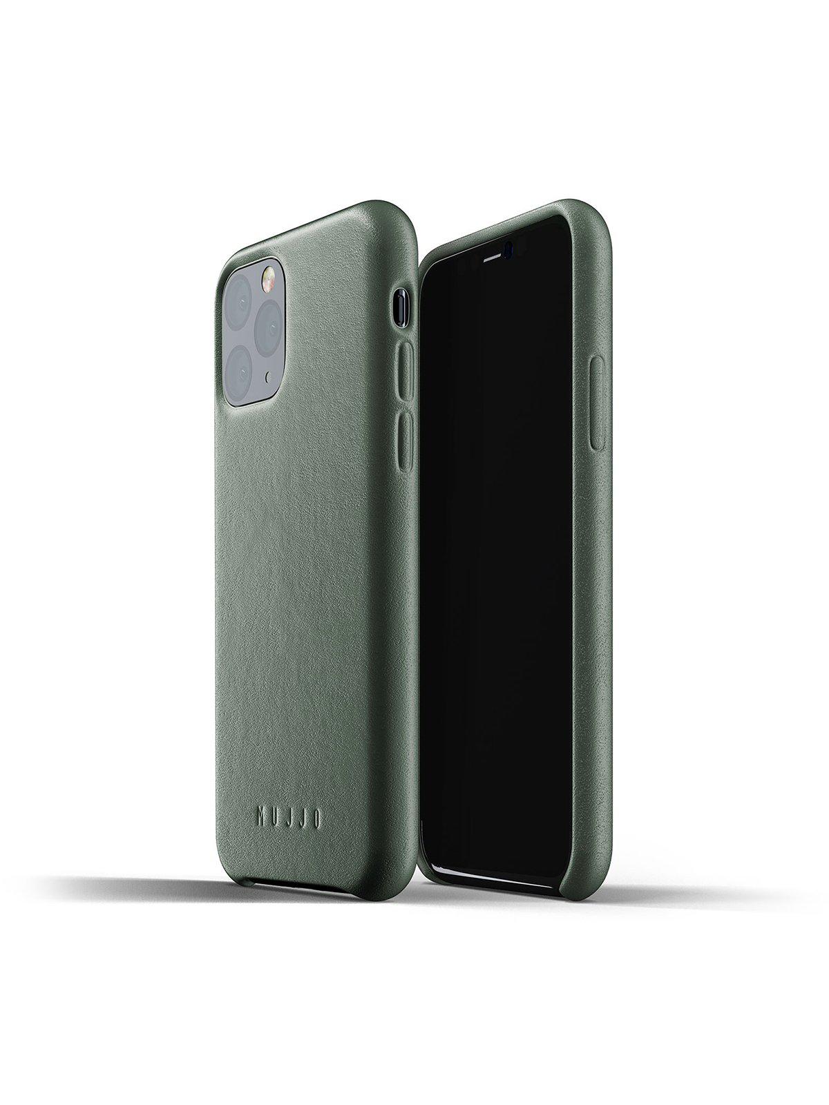 Mujjo Full Leather Case for iPhone 11 Pro Slate Green - MORE by Morello Indonesia