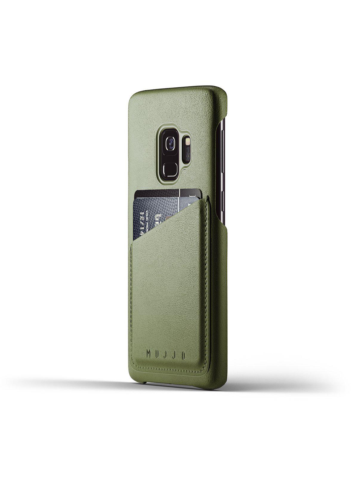 Mujjo Full Leather Wallet Case for Galaxy S9 Olive - MORE by Morello Indonesia
