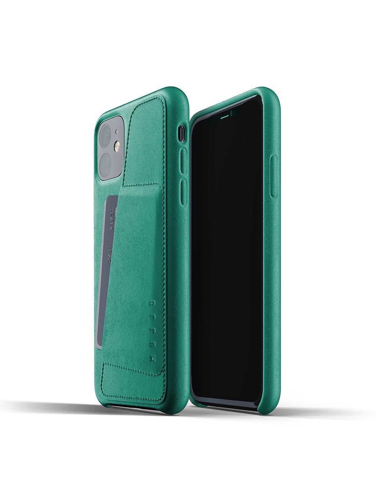 Mujjo Full Leather Wallet Case for iPhone 11 Alpine Green - MORE by Morello Indonesia