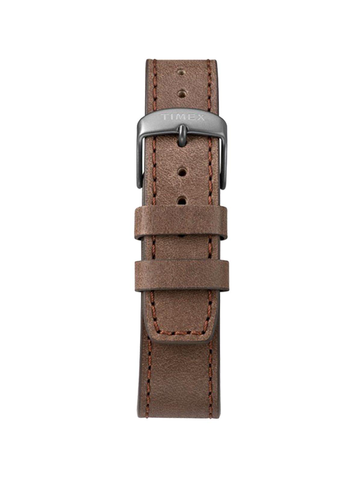 Allied chronograph 42mm leather strap watch on sale