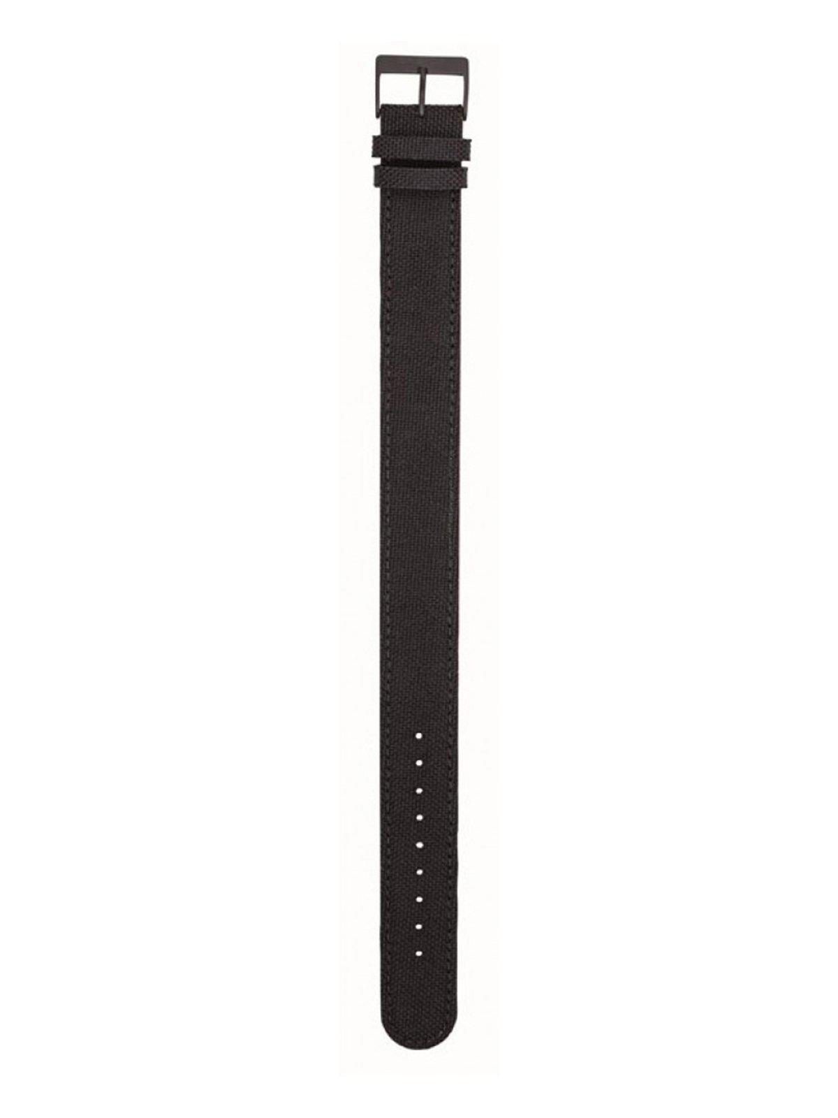 Briston Leather Canvas Strap Black PVD 20mm