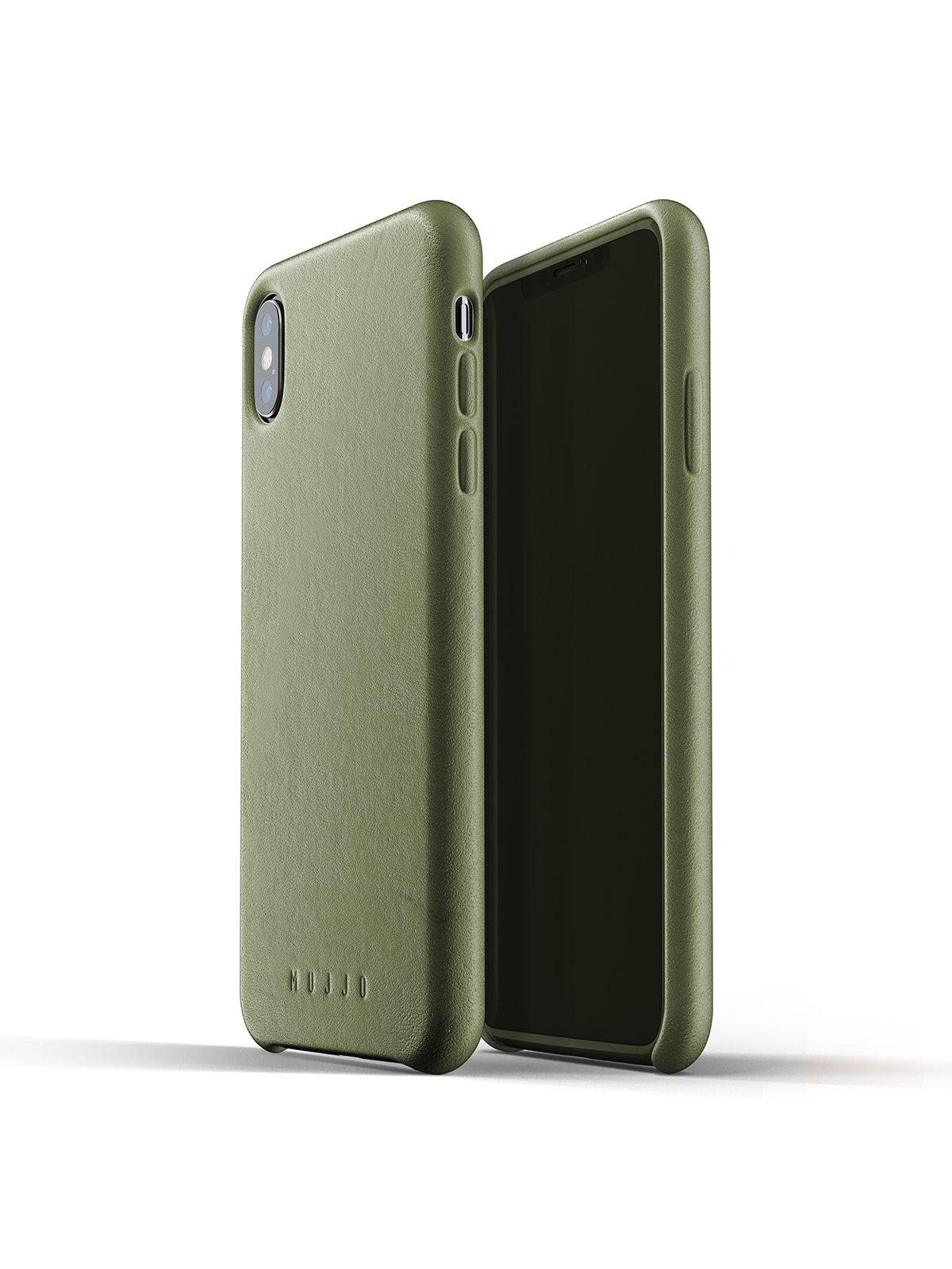 Mujjo Full Leather Case for iPhone XS Max Olive - MORE by Morello Indonesia