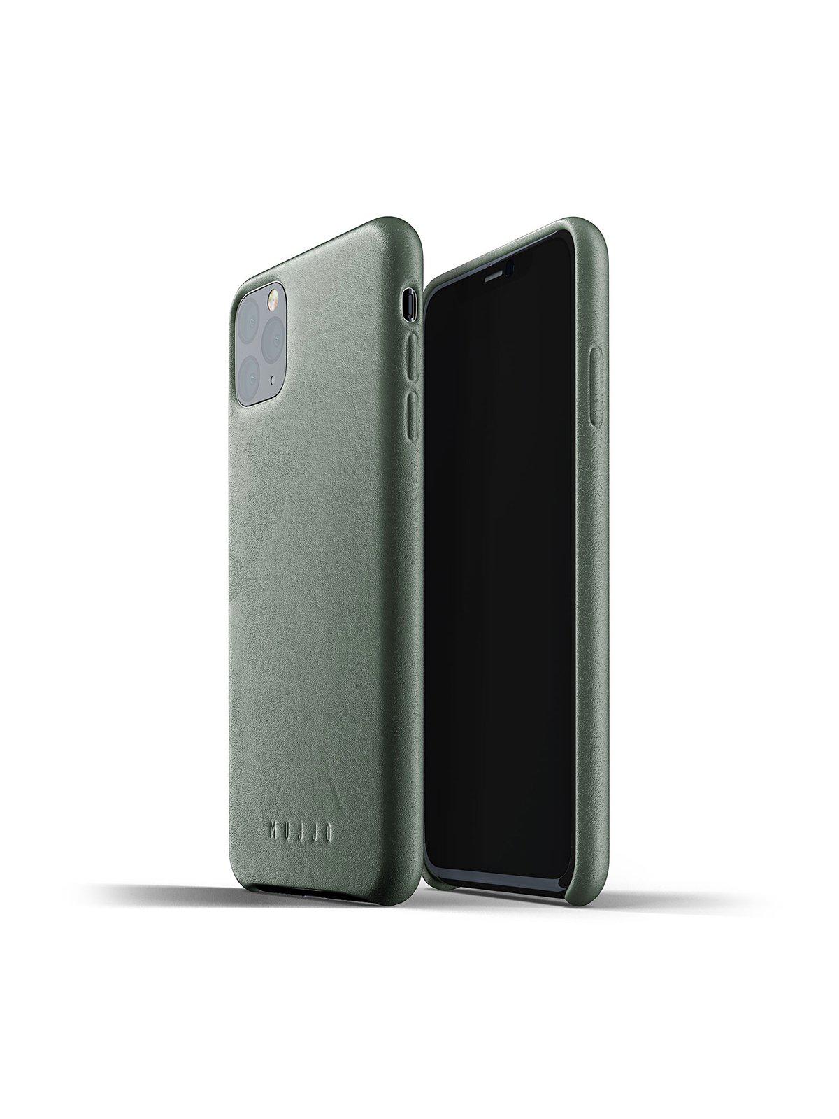 Mujjo Full Leather Case for iPhone 11 Pro Max Slate Green - MORE by Morello Indonesia