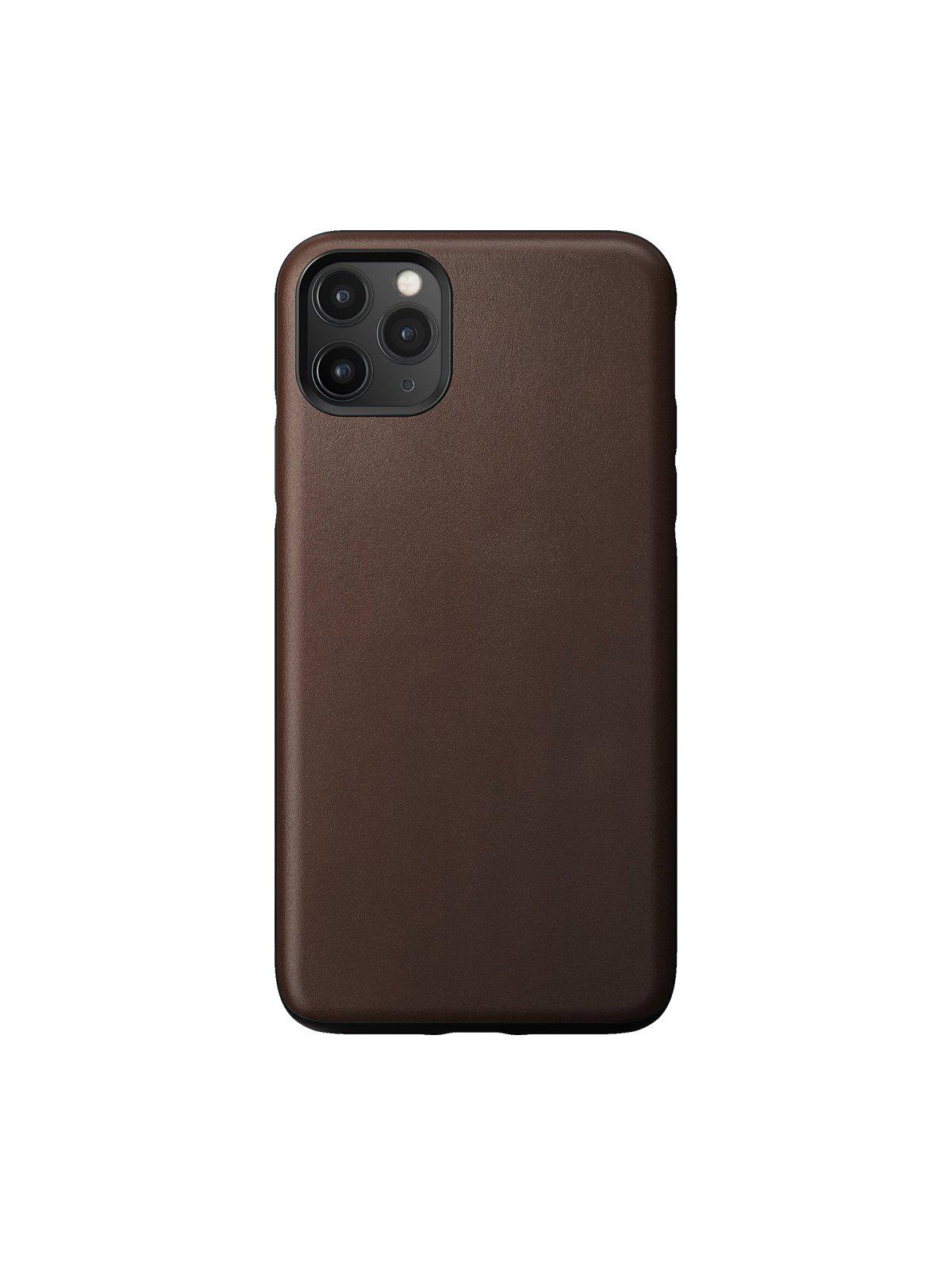 Nomad Rugged Case Rustic Brown Horween Leather iPhone 11 Pro Max