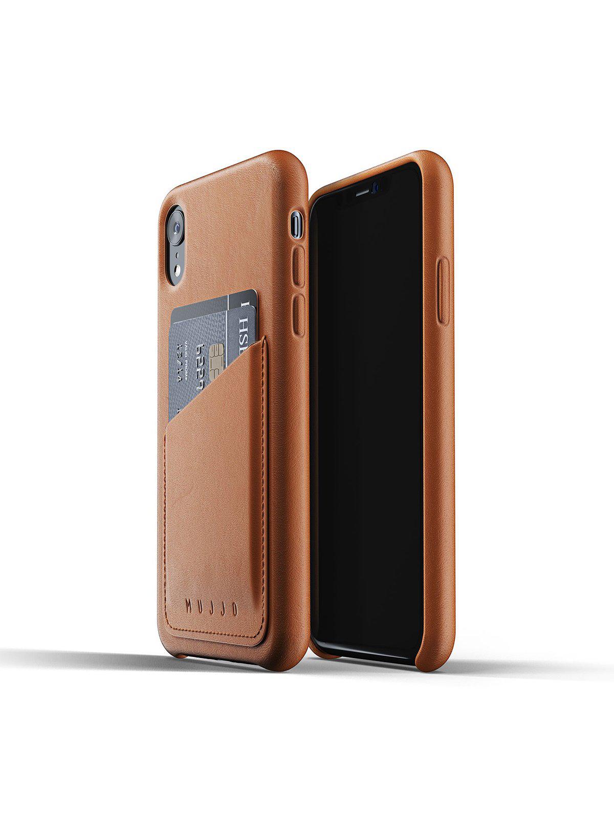 Mujjo Full Leather Wallet Case for iPhone XR Tan - MORE by Morello Indonesia