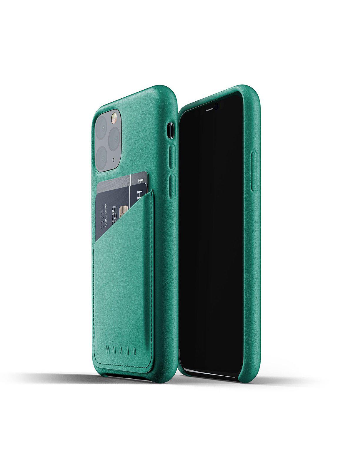 Mujjo Full Leather Wallet Case for iPhone 11 Pro Alpine Green - MORE by Morello Indonesia