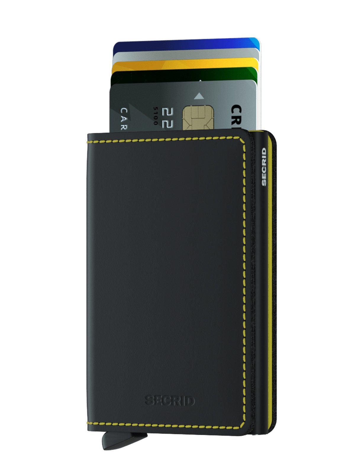 Secrid Slimwallet Matte Black Yellow
