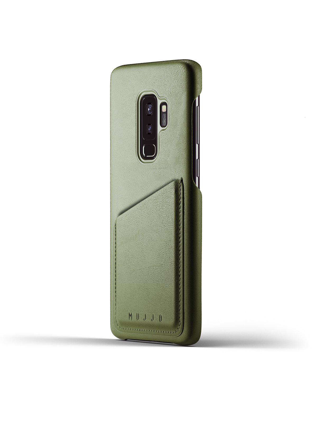 Mujjo Full Leather Wallet Case for Galaxy S9 Plus Olive - MORE by Morello Indonesia