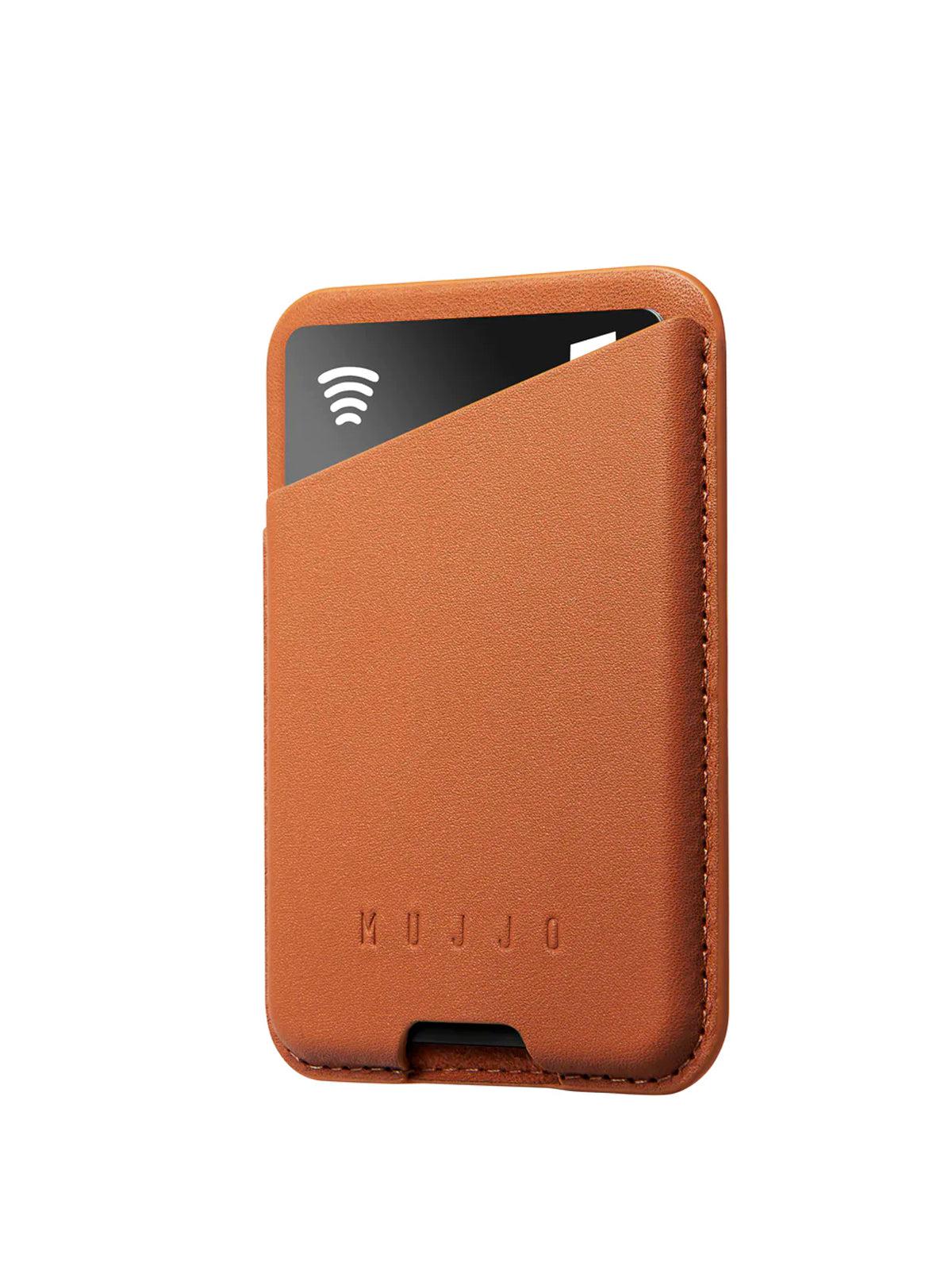 Mujjo Full Leather Magnetic Magsafe Wallet for iPhone Tan