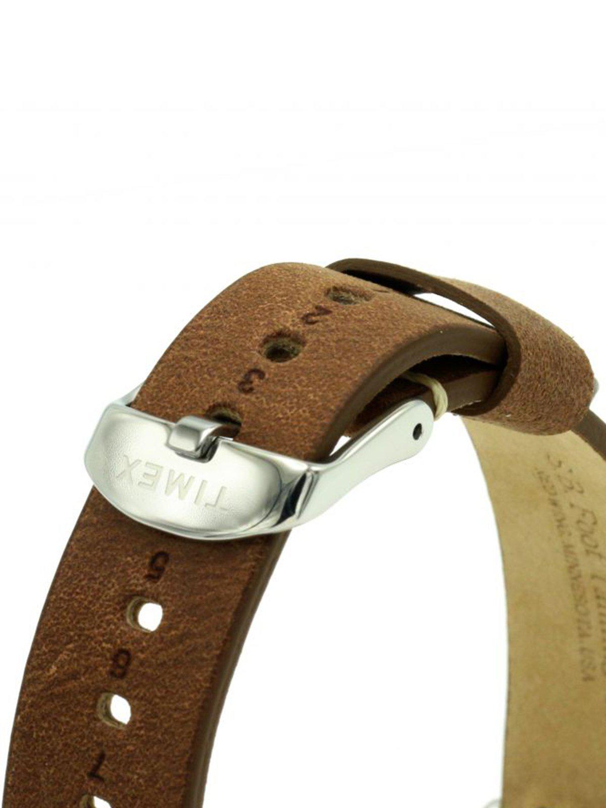 Timex Standard Chrono TW2T68900 41mm Silver Tone Brown Leather Strap - MORE by Morello Indonesia
