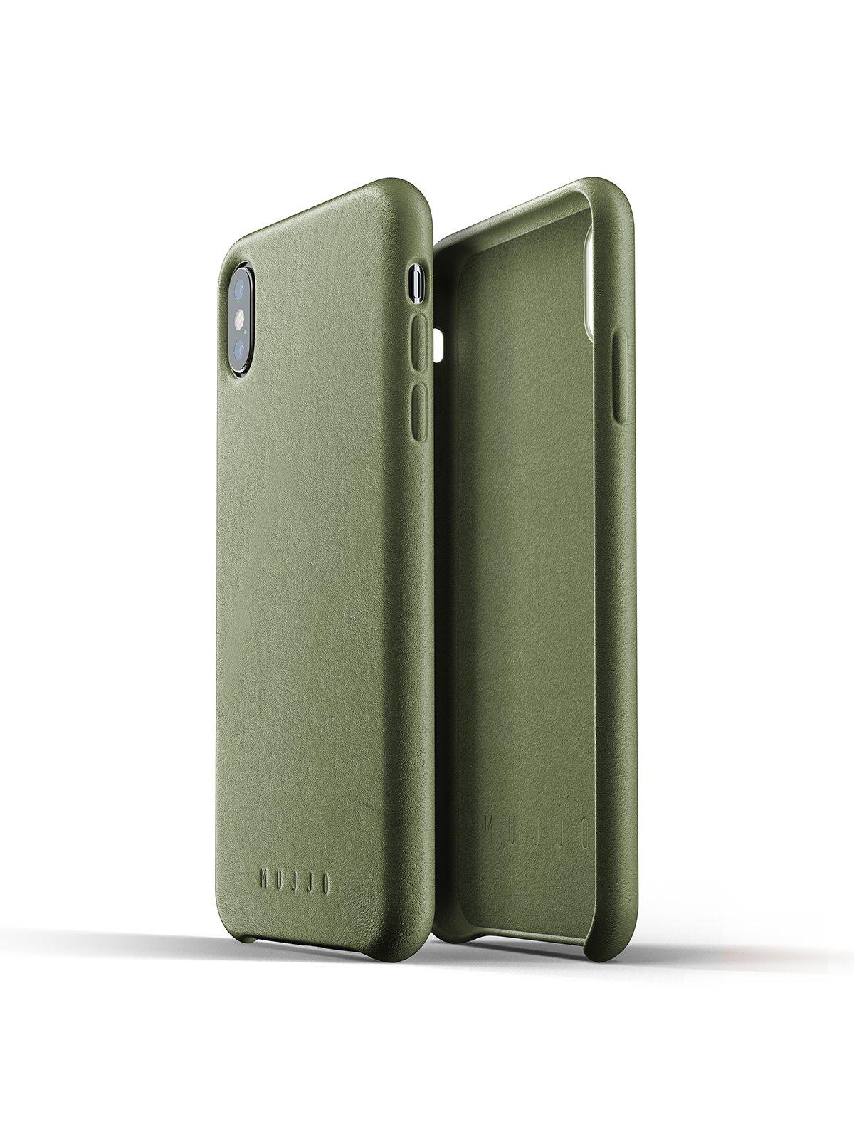 Mujjo Full Leather Case for iPhone XS Max Olive - MORE by Morello Indonesia