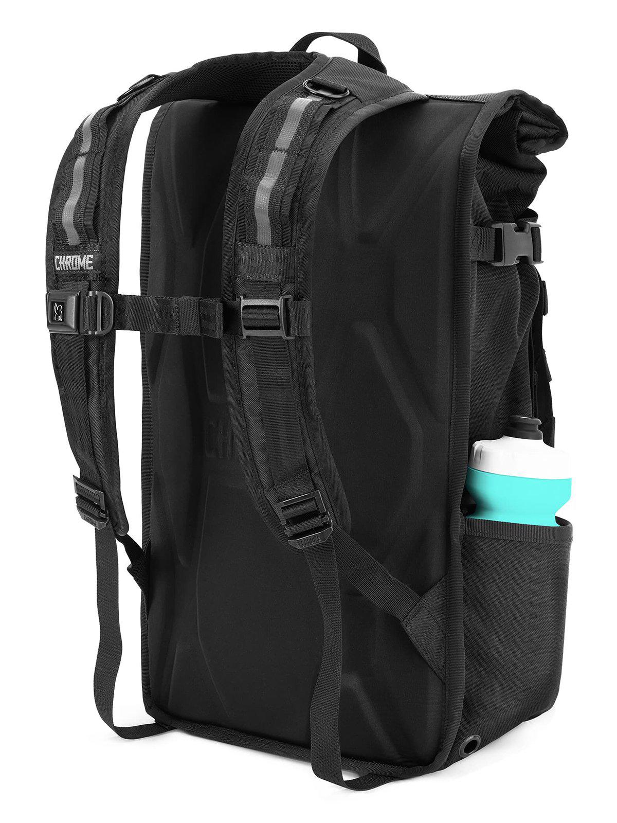 Chrome Industries Barrage Cargo Backpack Black Brown Leather