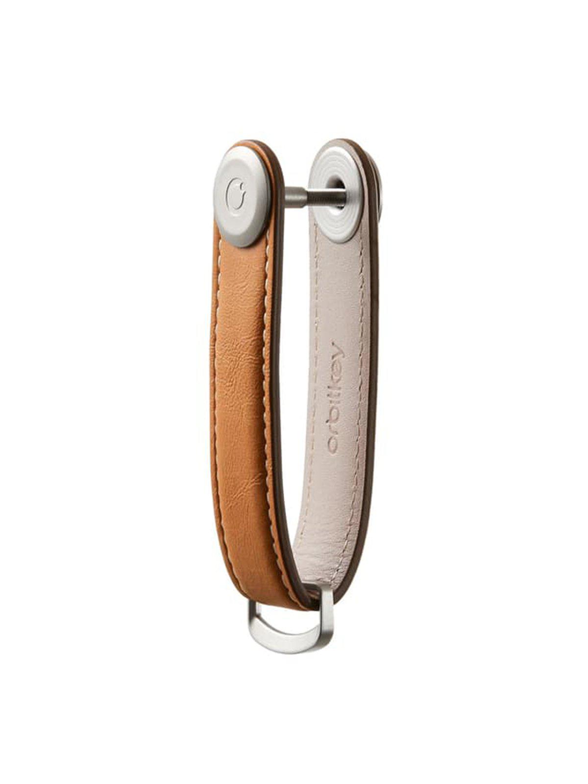 Orbitkey Leather Key Organiser Tan White