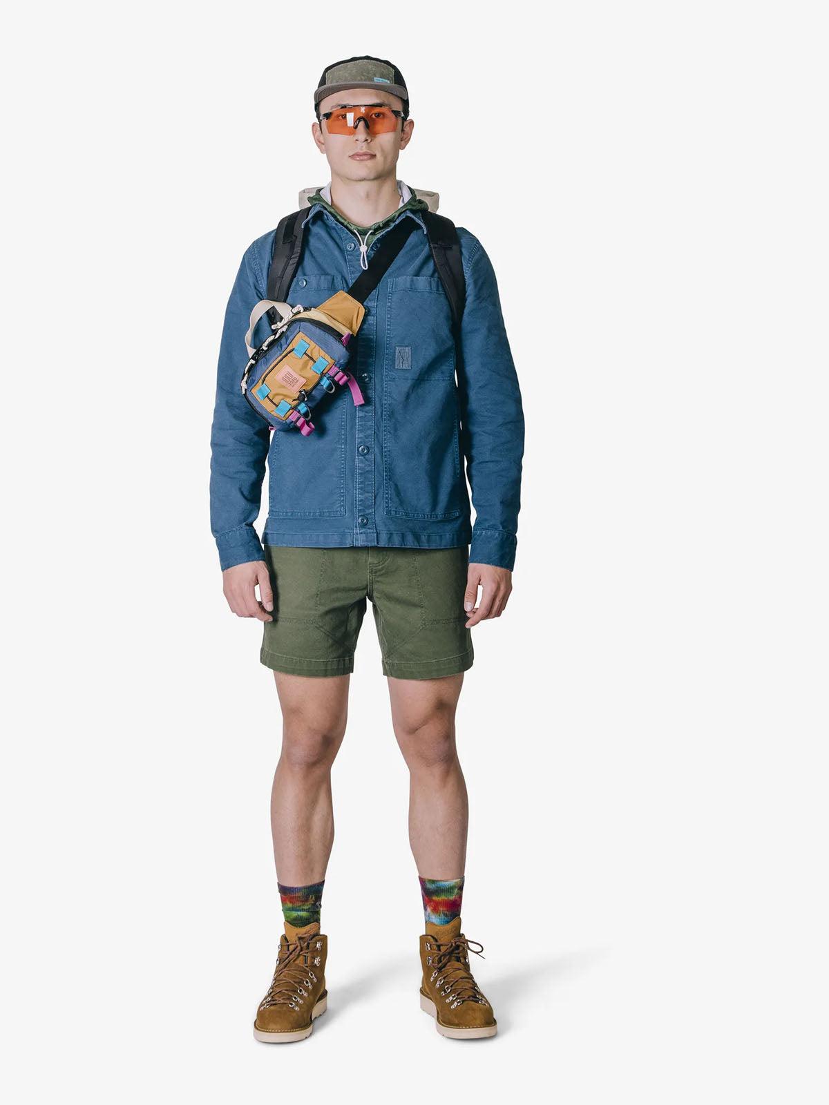 Topo Designs Mountain Hip Pack Khaki Pond Blue