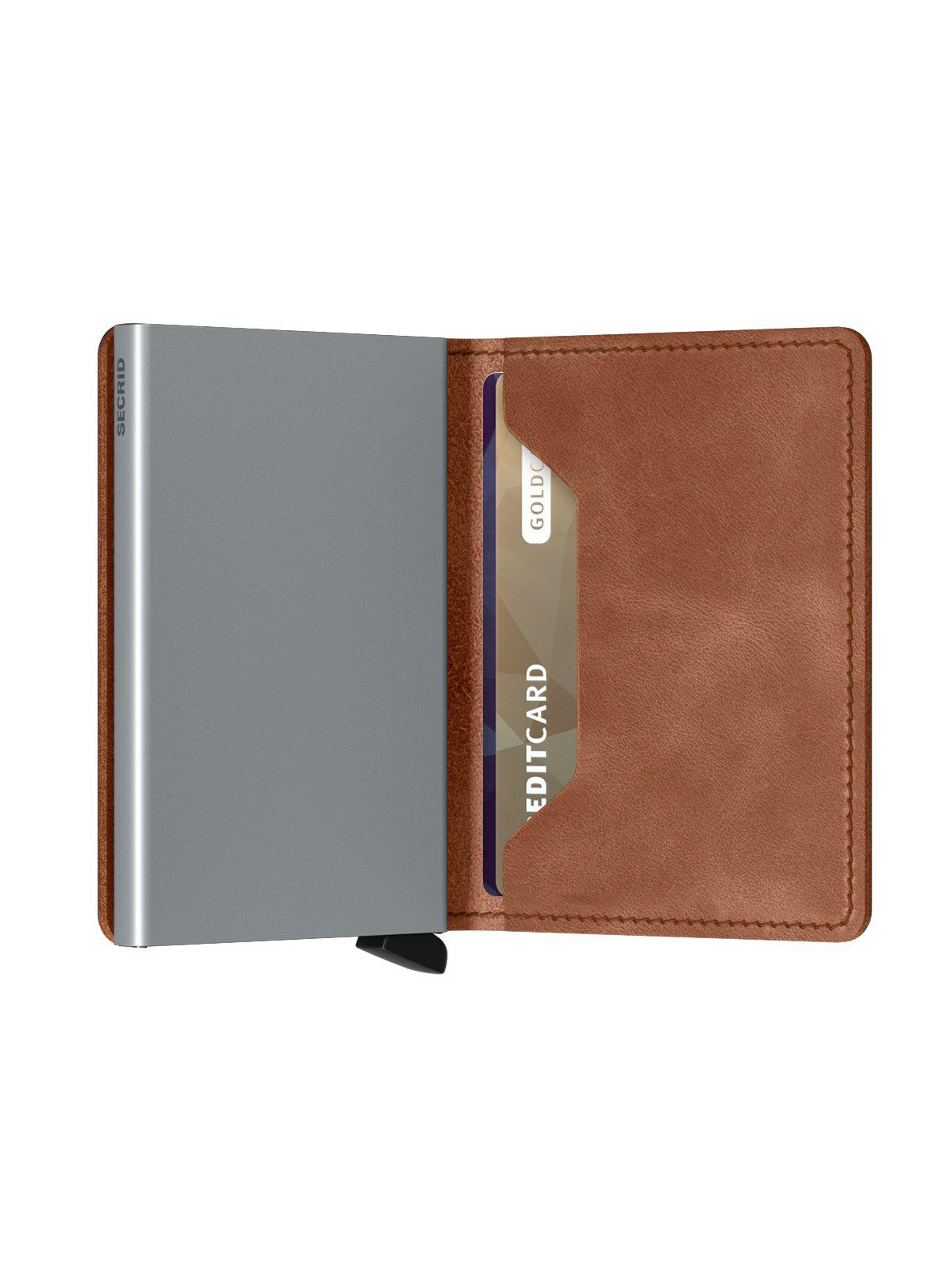 Secrid Slimwallet Vintage Cognac Silver