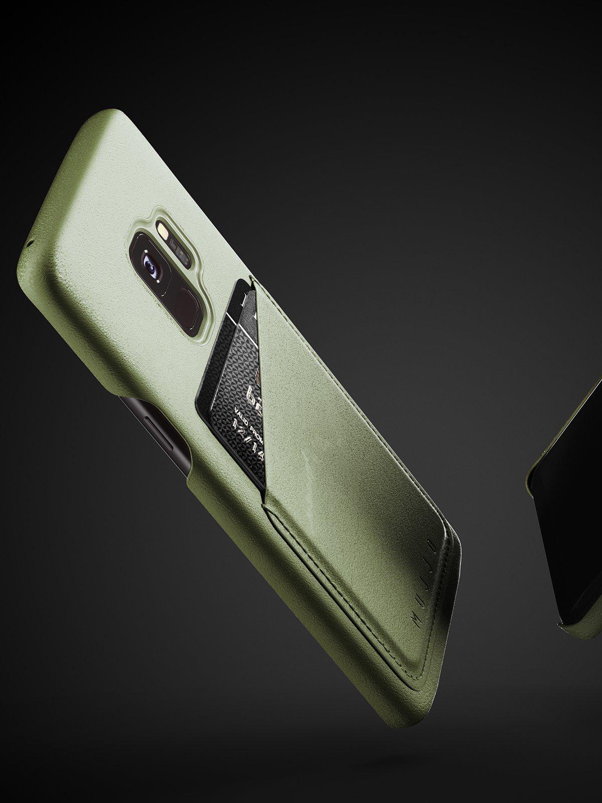 Mujjo Full Leather Wallet Case for Galaxy S9 Olive - MORE by Morello Indonesia