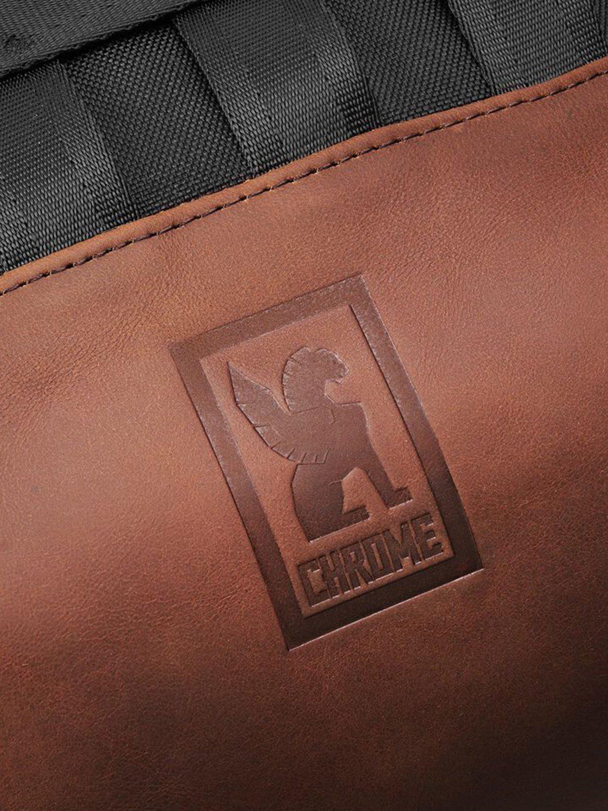 Chrome Industries Barrage Cargo Backpack Black Brown Leather