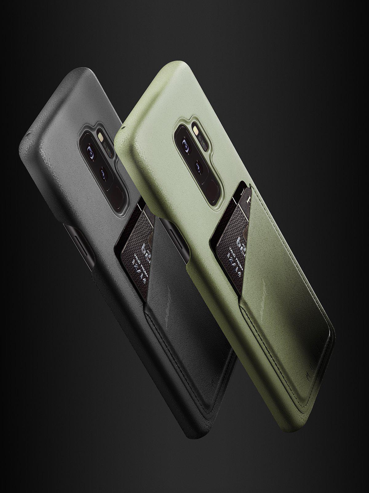Mujjo Full Leather Wallet Case for Galaxy S9 Plus Olive - MORE by Morello Indonesia