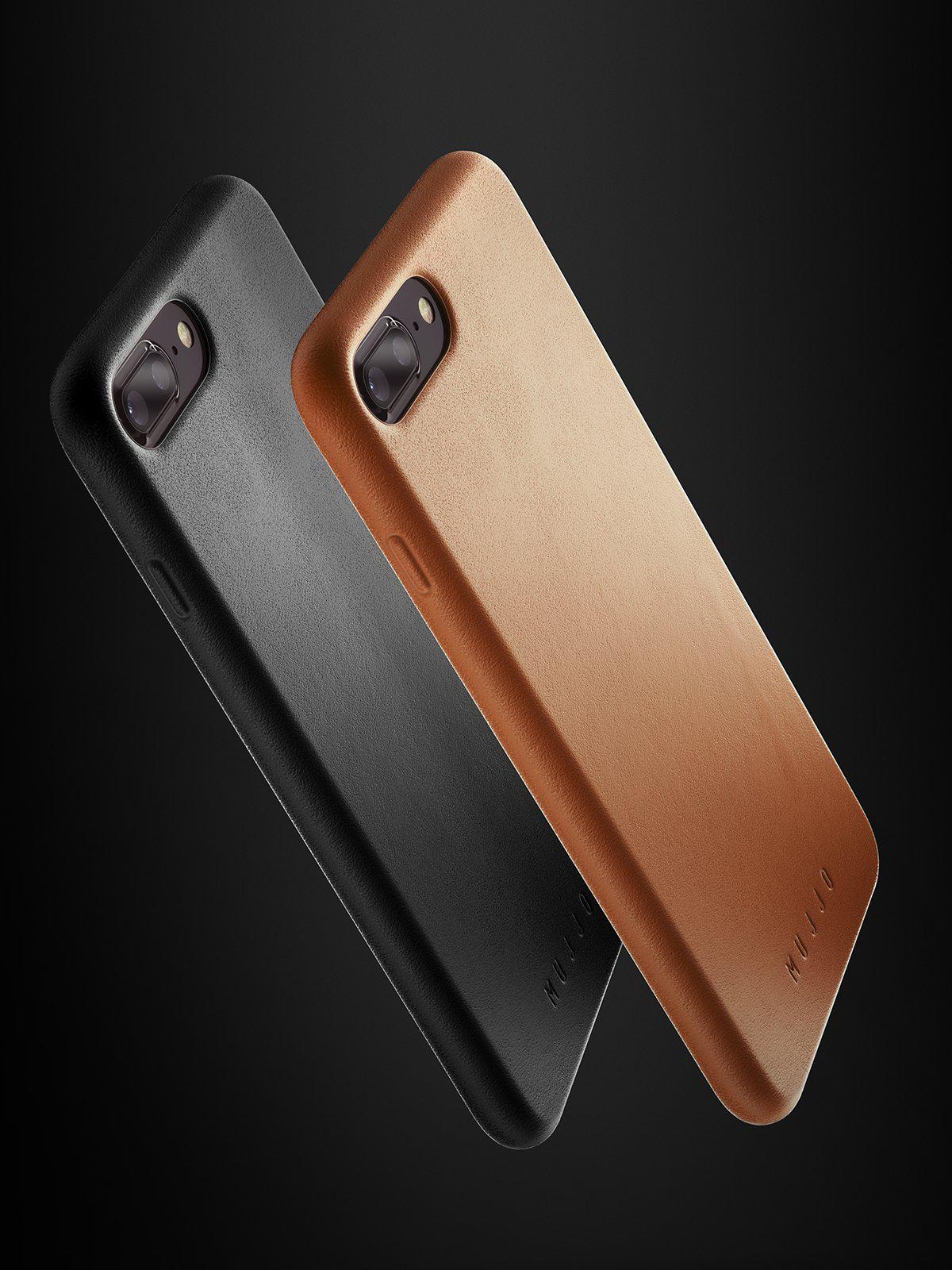 Mujjo Full Leather Case for iPhone 8 Plus / 7 Plus Tan - MORE by Morello Indonesia