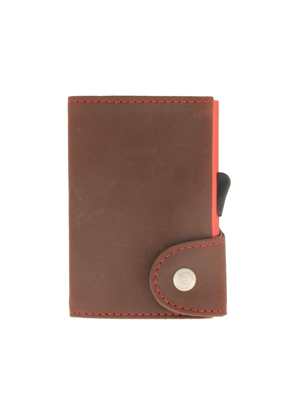 C-Secure Italian Leather RFID Wallet Auburn - MORE by Morello Indonesia