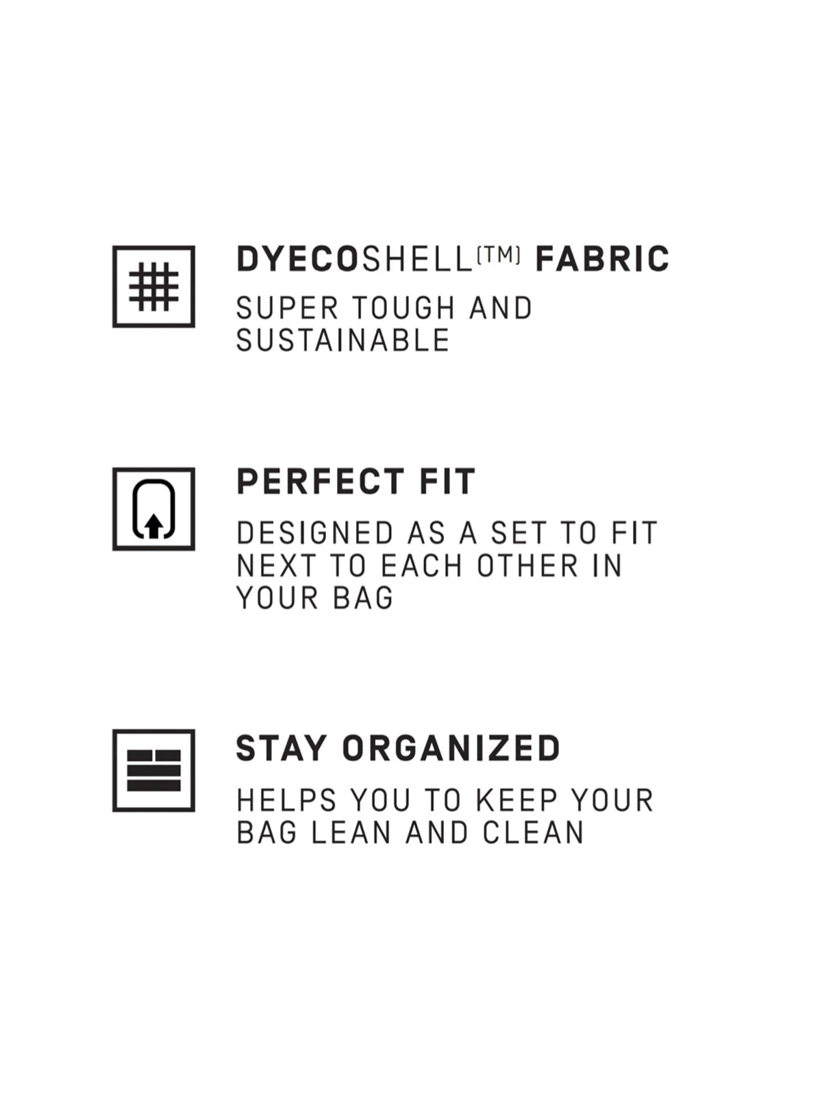 Heimplanet Carry Essentials Packing Cubes Set (1x Large &amp; 2x Small)