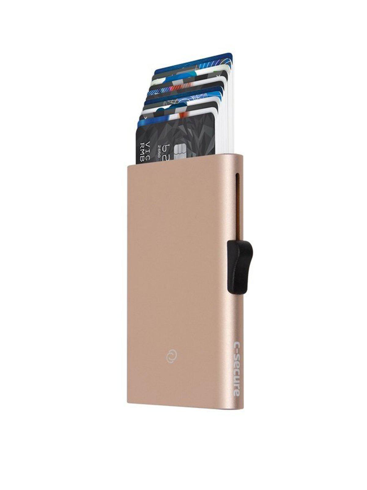 C-Secure XL Aluminium RFID Cardholder Champagne Gold