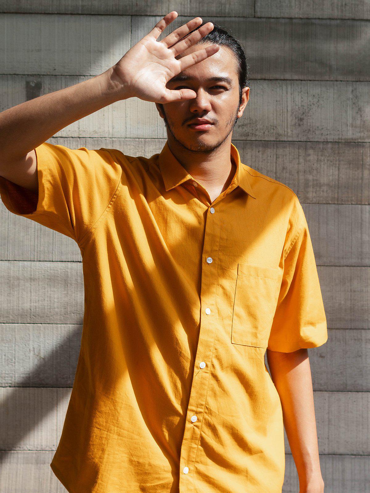 Contentment. Joy Mustard Linen Shirt - MORE by Morello Indonesia