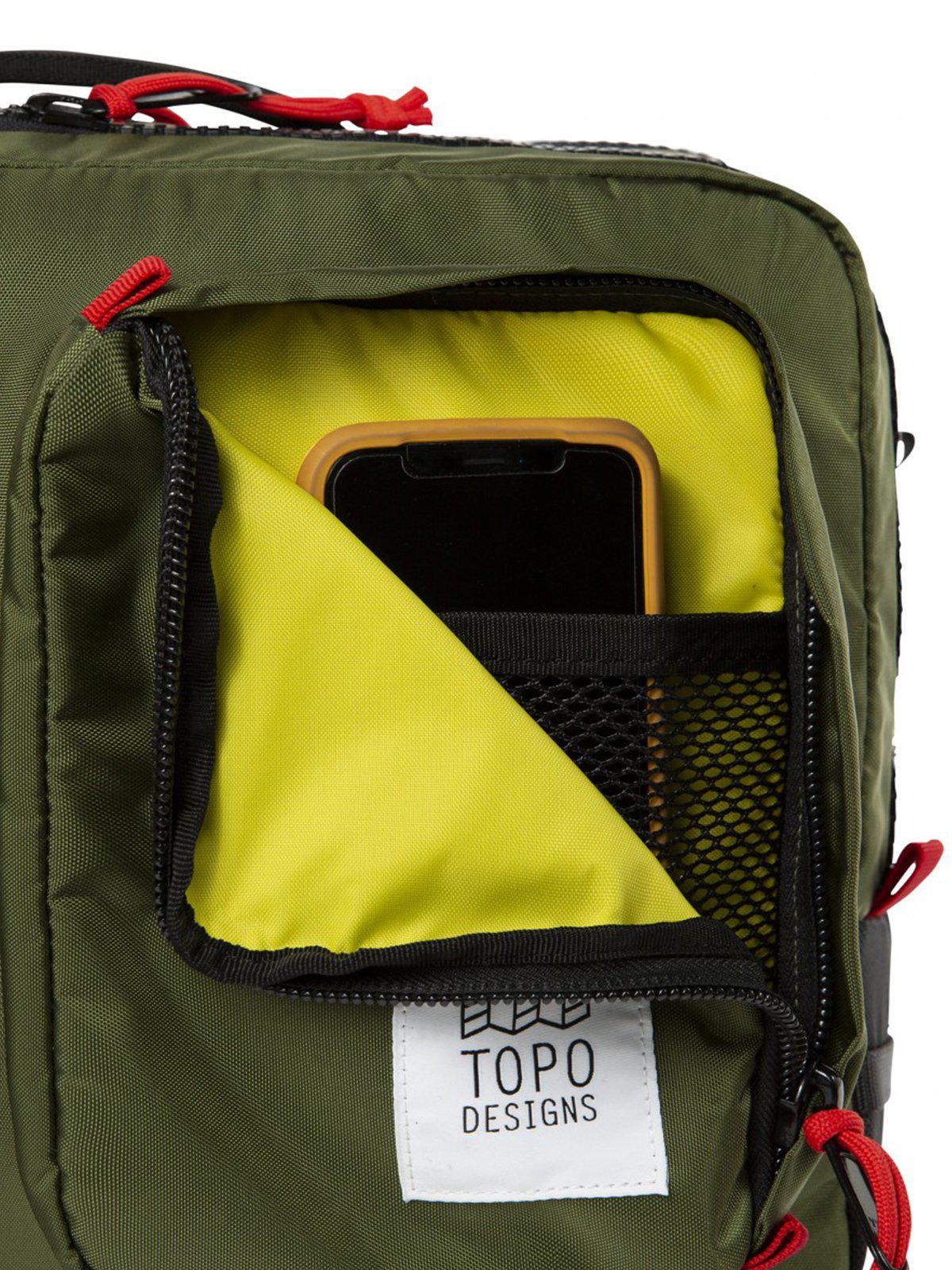 Topo Designs Global Briefcase Red Black Ripstop