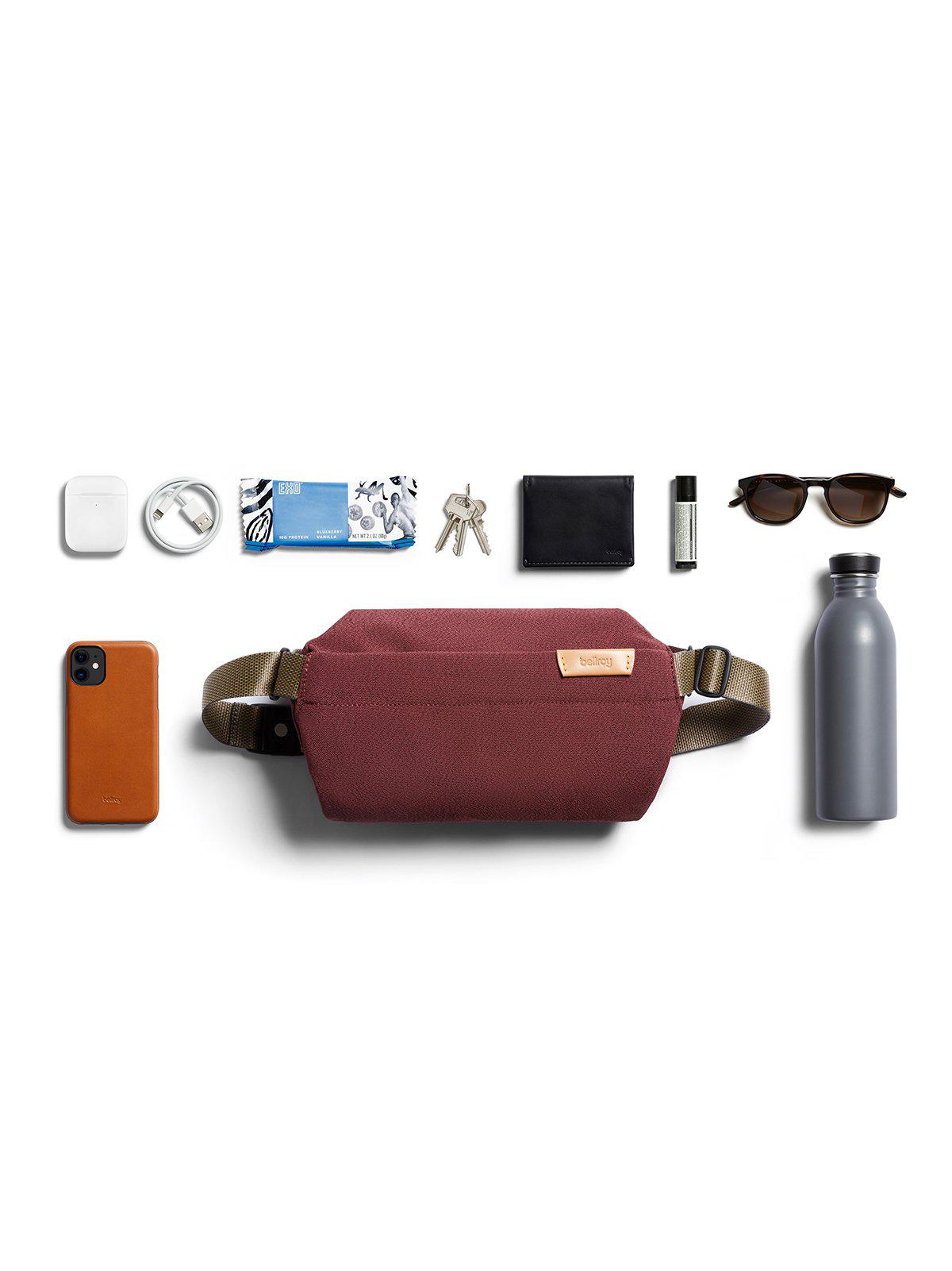 jual mini sling backpack Bellroy Sling Bag Mini Red Earth