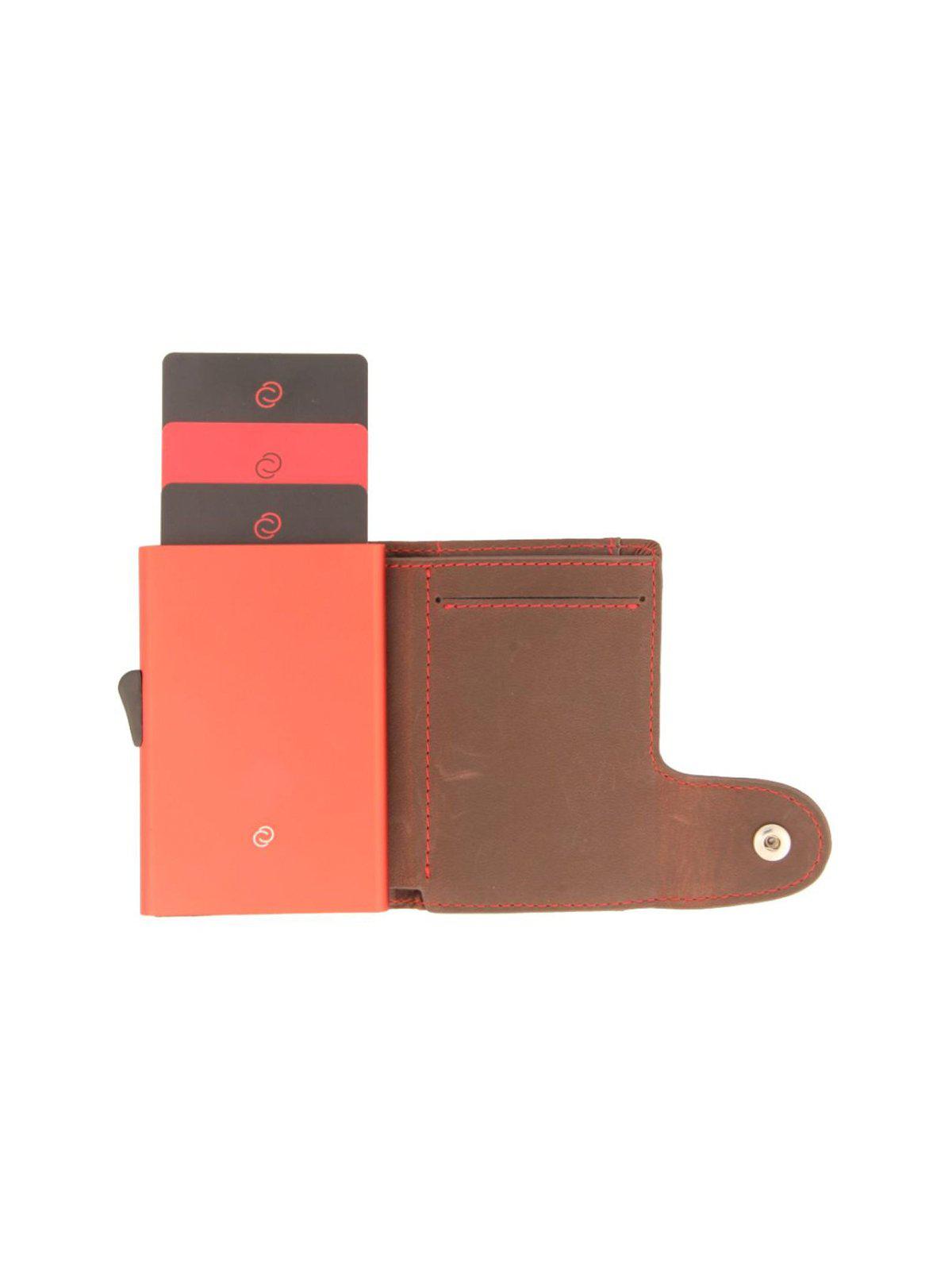 C-Secure Italian Leather RFID Wallet Auburn - MORE by Morello Indonesia