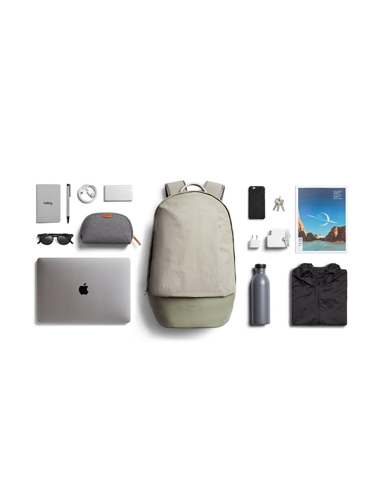 amazon bellroy backpack plus gray Bellroy Classic Backpack Premium Edition Lichen Grey