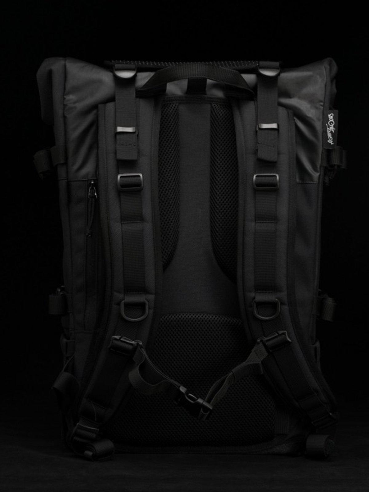 Life Behind Bars The Peloton Eclipse 30-42L Rolltop Backpack Black Reflective - MORE by Morello Indonesia