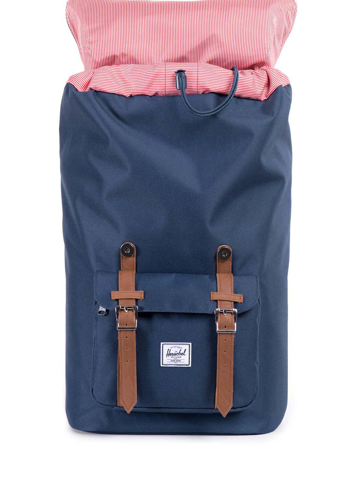 Herschel Little America Backpack 600D Poly Navy Tan 25L - MORE by Morello Indonesia