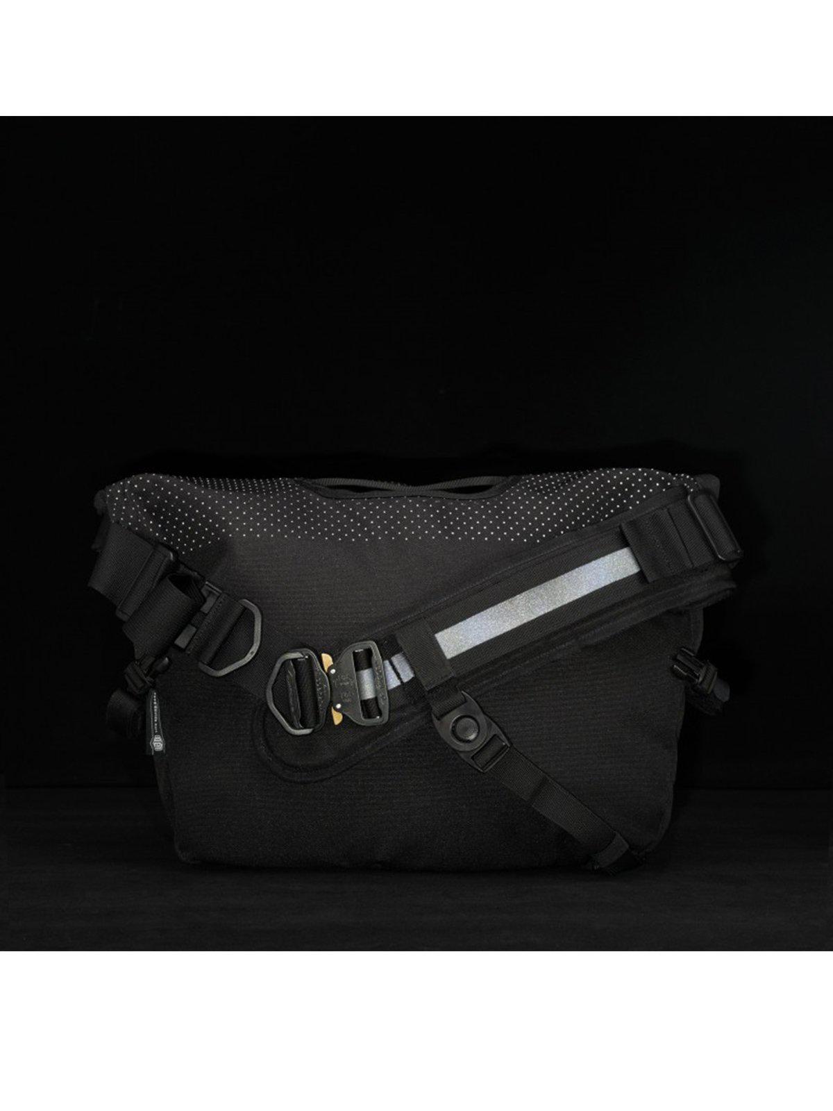 Life Behind Bars The Echelon S Eclipse 22L Messenger Bag Black Reflective - MORE by Morello Indonesia