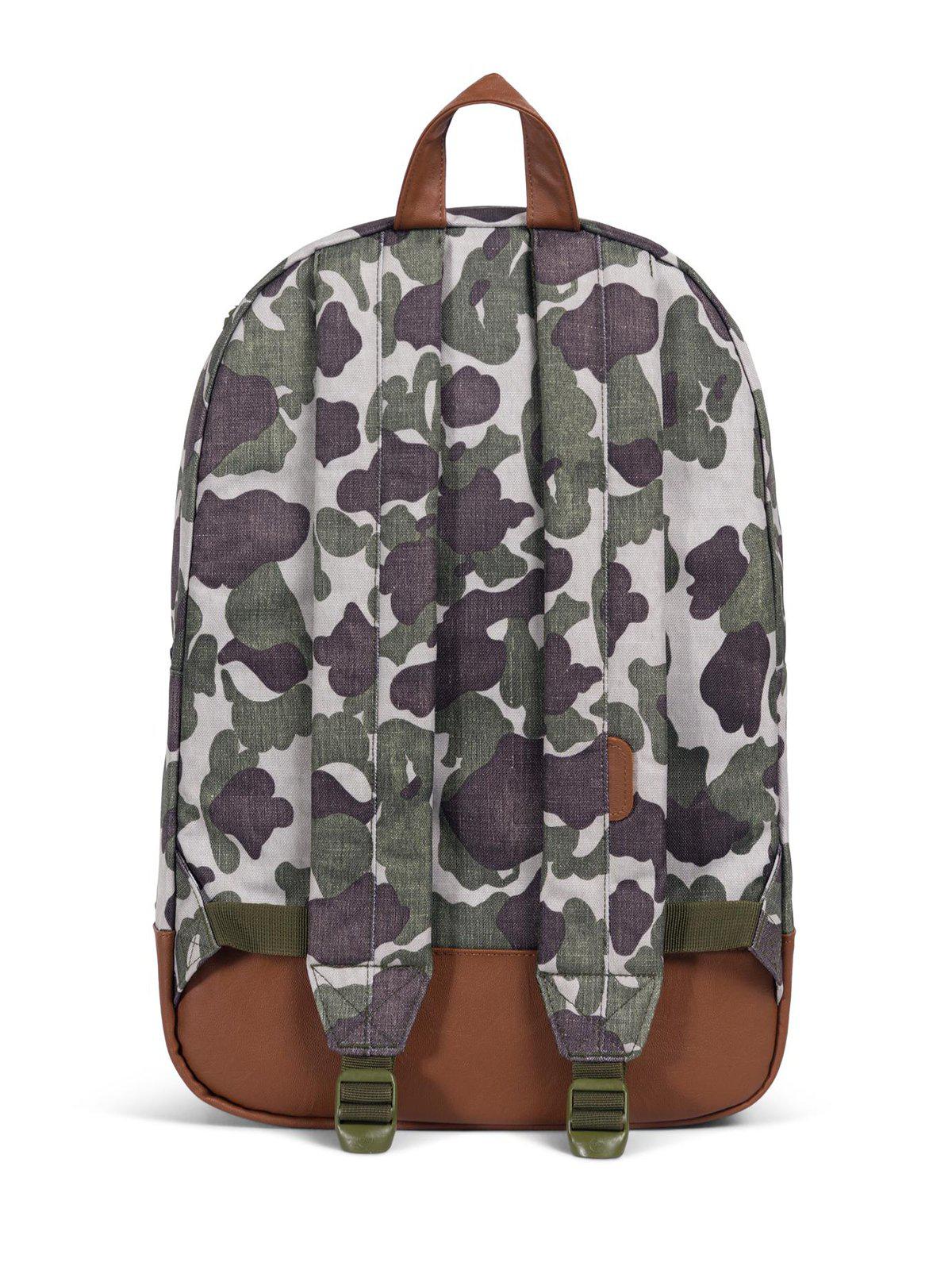 Herschel Heritage Backpack 600D Poly Frog Camo Tan 21.5L - MORE by Morello Indonesia
