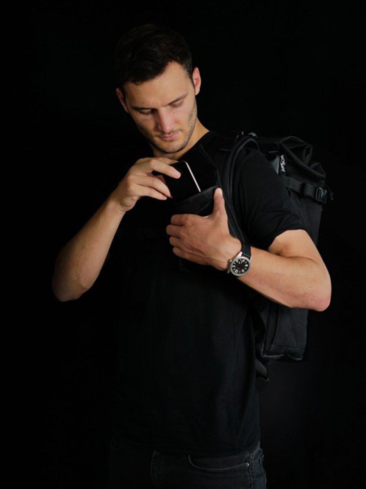 Life Behind Bars The Peloton Eclipse 30-42L Rolltop Backpack Black Reflective - MORE by Morello Indonesia