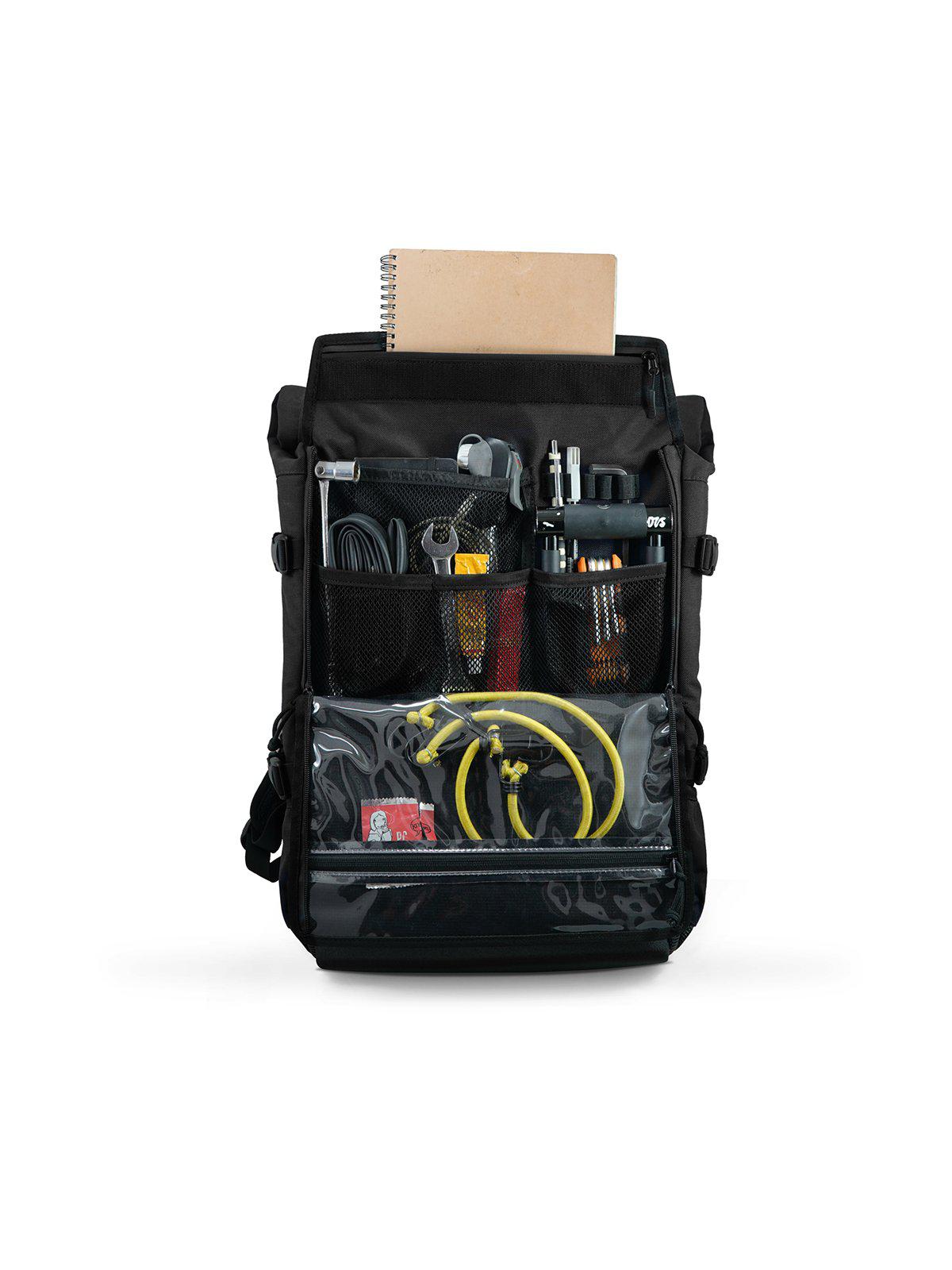 Life Behind Bars The Peloton Rolltop Backpack 30-42L Black - MORE by Morello Indonesia
